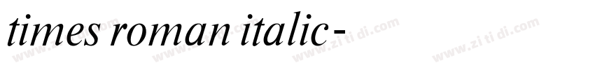 times roman italic字体转换